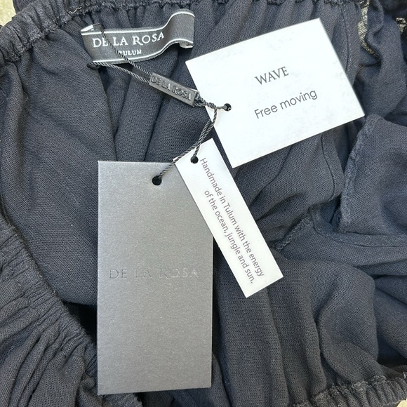 NWT De La Rosa Off the Shoulder Cotton Gauze Mini Dress Medium - Picture 9 of 10